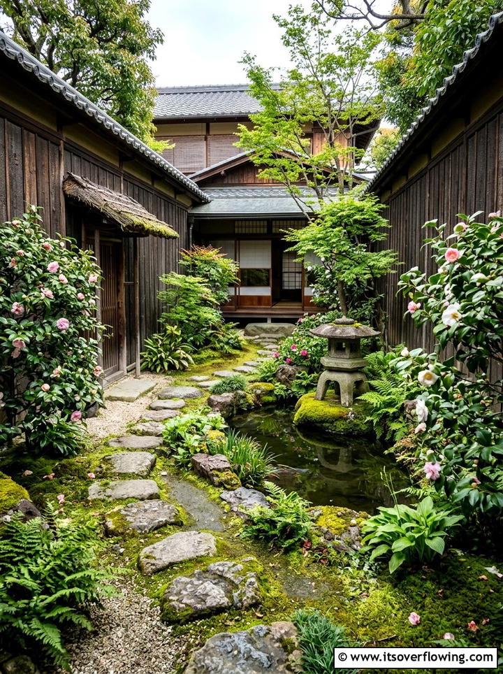 Enclosed Japanese Garden - 25 backyard ideas with japanese garden