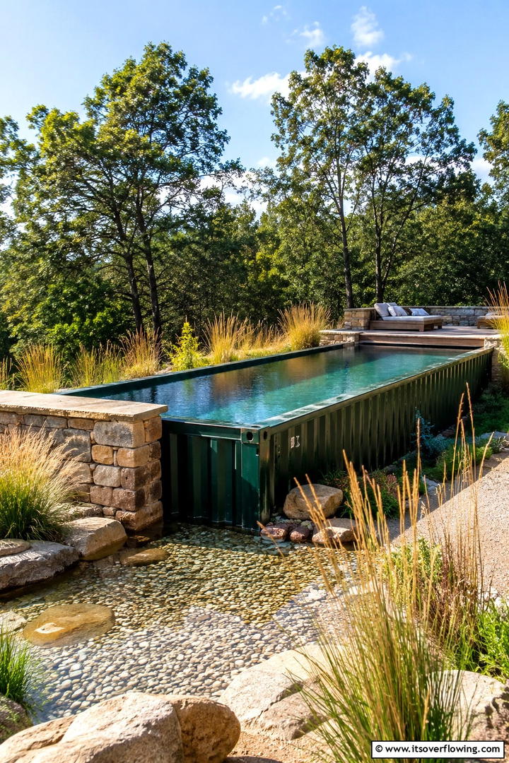 Energy Efficient Pool Concept - 30 Shipping Container Pool Ideas for Modern Backyards