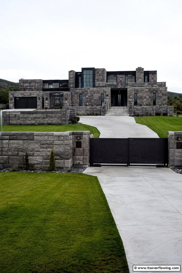 Engineered Stone Precision - 30 Exterior Stone Types for Rustic to Modern House Designs