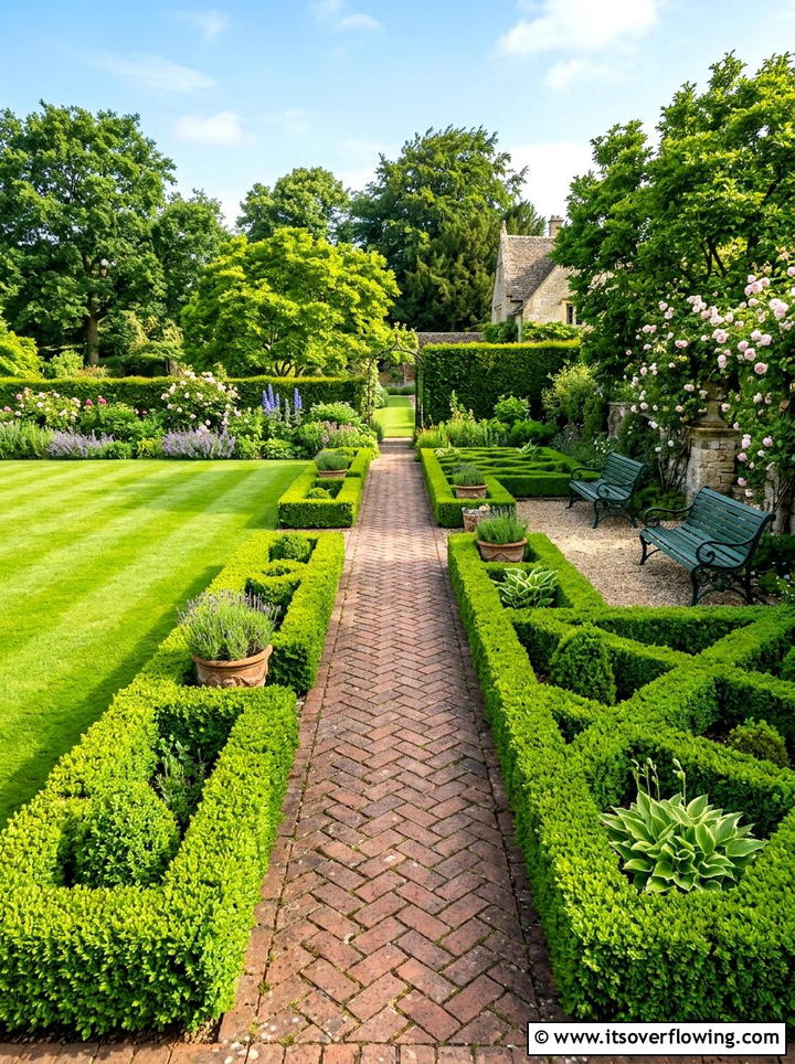 English Boxwood Hedge - 25 backyard ideas with border plants