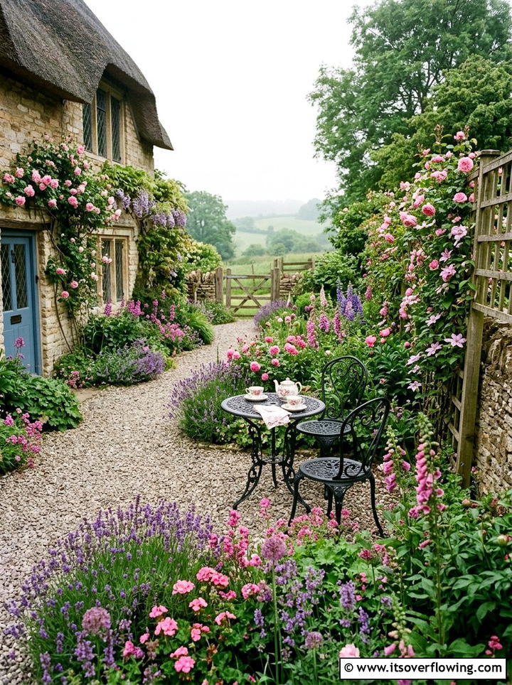 English Cottage Gravel Garden - 25 backyard ideas with gravel patio