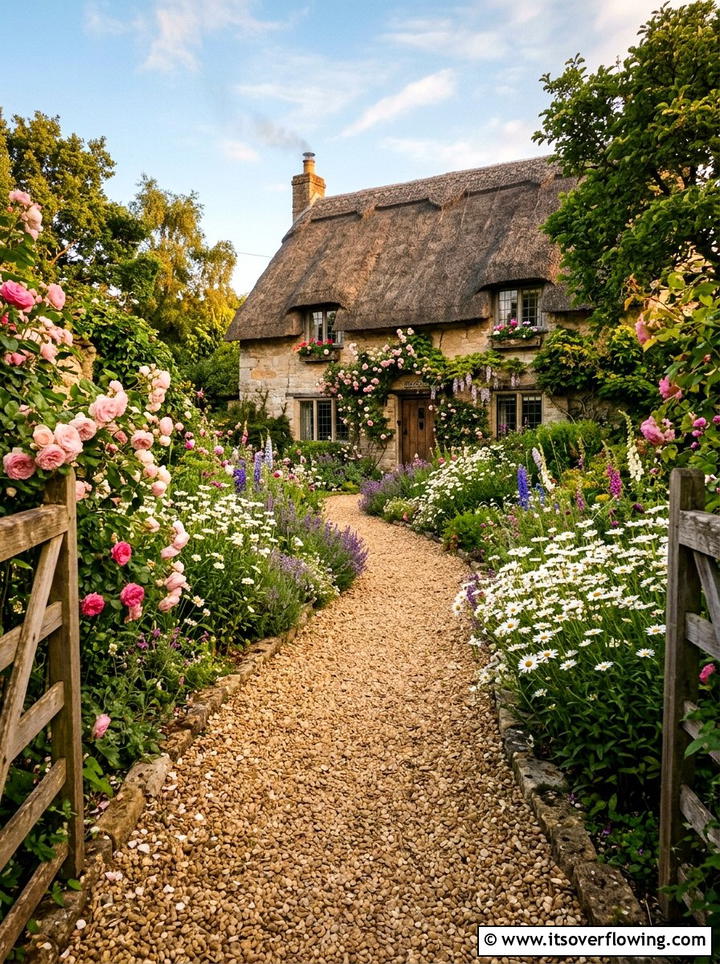 English Cottage Gravel - 25 small garden ideas with gravel