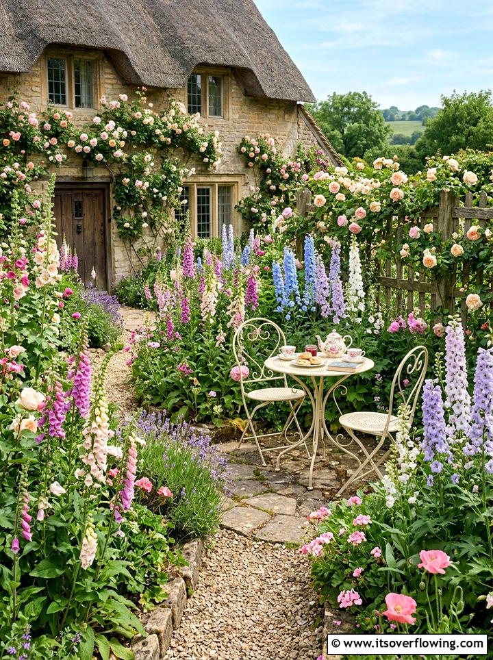 English Cottage Tea Garden - 25 creative garden ideas with tea gardens