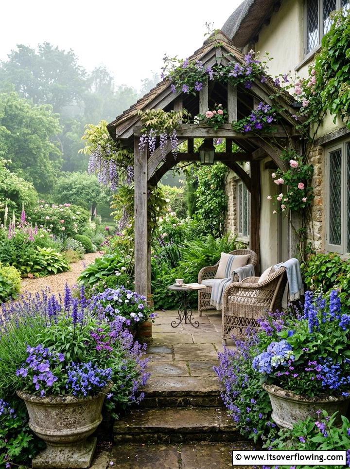 English Garden Porch Style - 25 front porch ideas with flowers