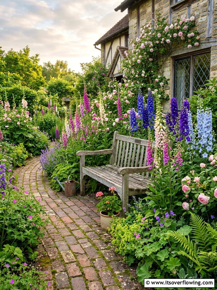 English cottage garden - 25 creative garden ideas with hidden garden corners