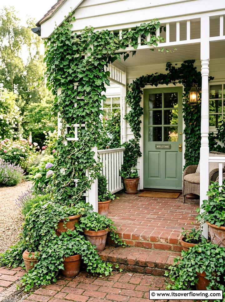 English ivy - 25 front porch decor ideas with year round greenery