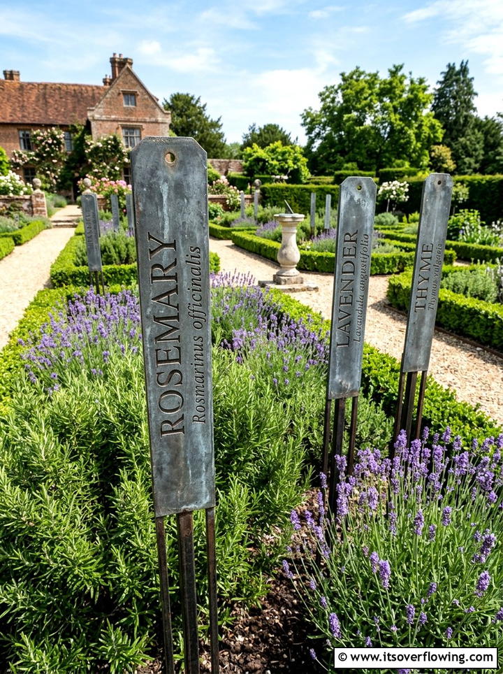 Engraved Zinc Garden Stakes - 25 garden ideas with plant markers