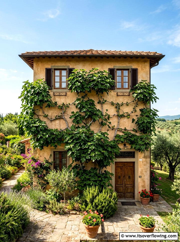 Espalier fig tree against house - 25 creative garden ideas with espalier trees