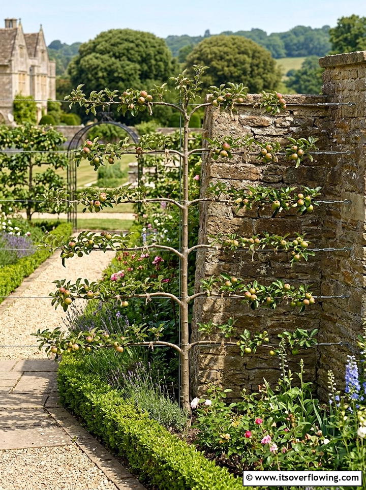Espalier fruit tree trellis - 25 garden design ideas with trellis walls