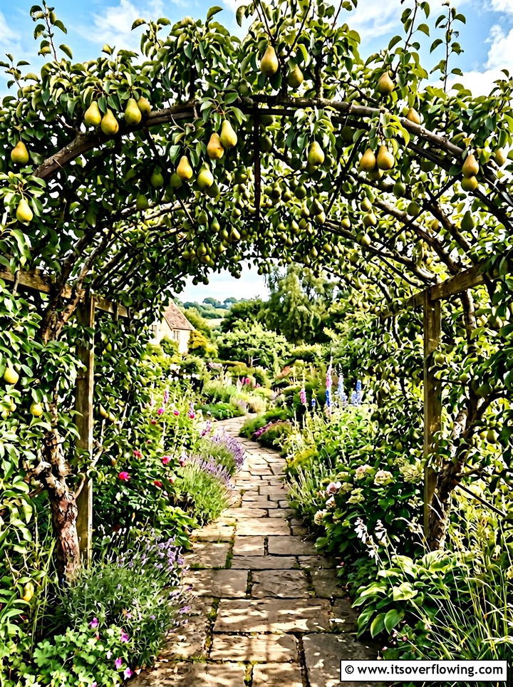 Espalier pear tree archway - 25 creative garden ideas with espalier trees