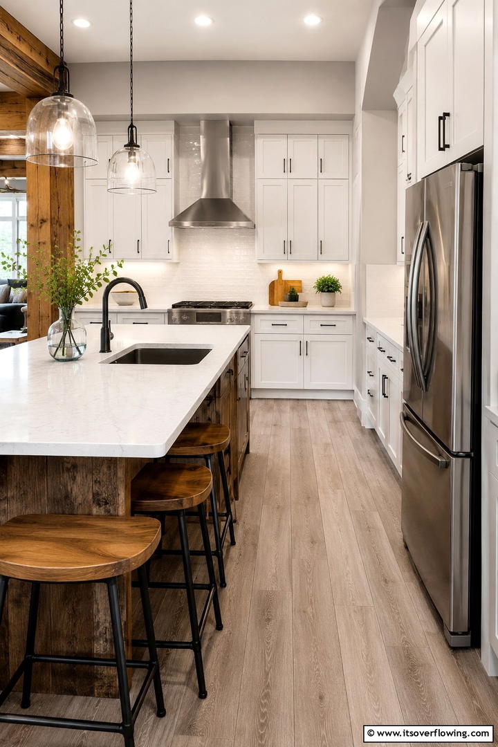 Essential Quartz Versatility - 30 Quartz Kitchen Countertops for Modern & Durable Surfaces