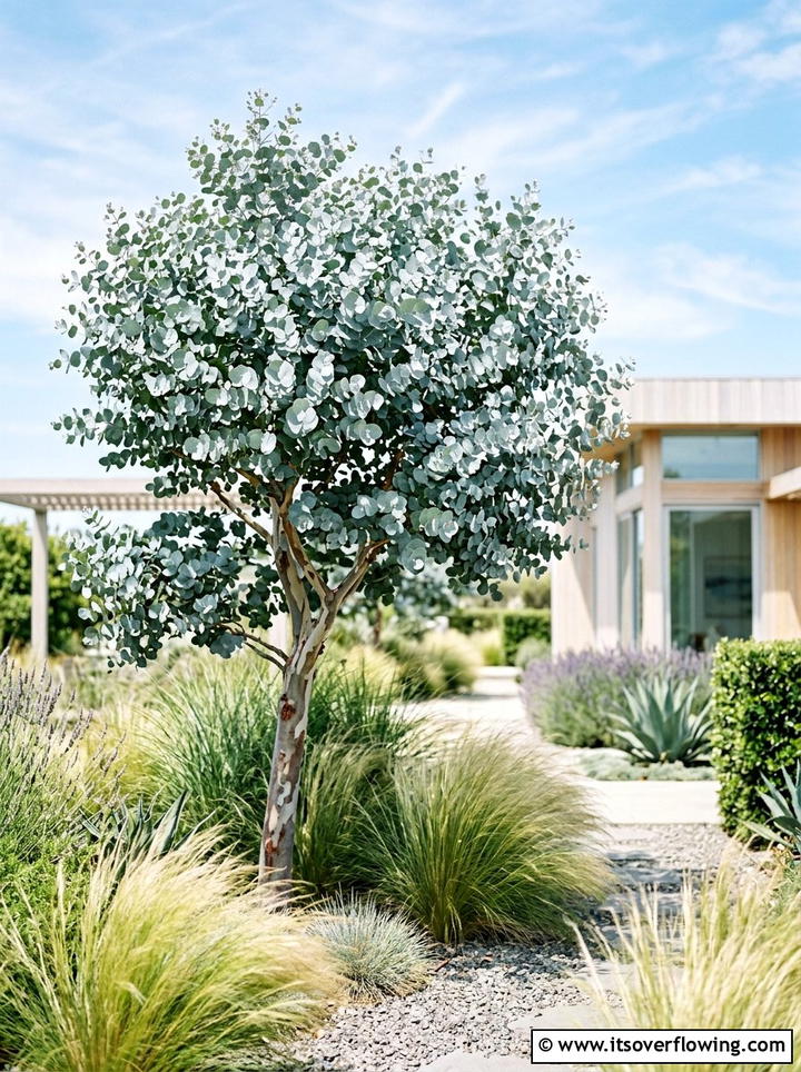 Eucalyptus silver foliage - 25 creative garden ideas with sensory planting