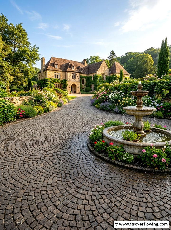 European Fan Paver Pattern - 25 small garden ideas with pavers