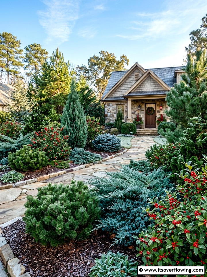 Evergreen Front Yard - 25 garden ideas for front yards