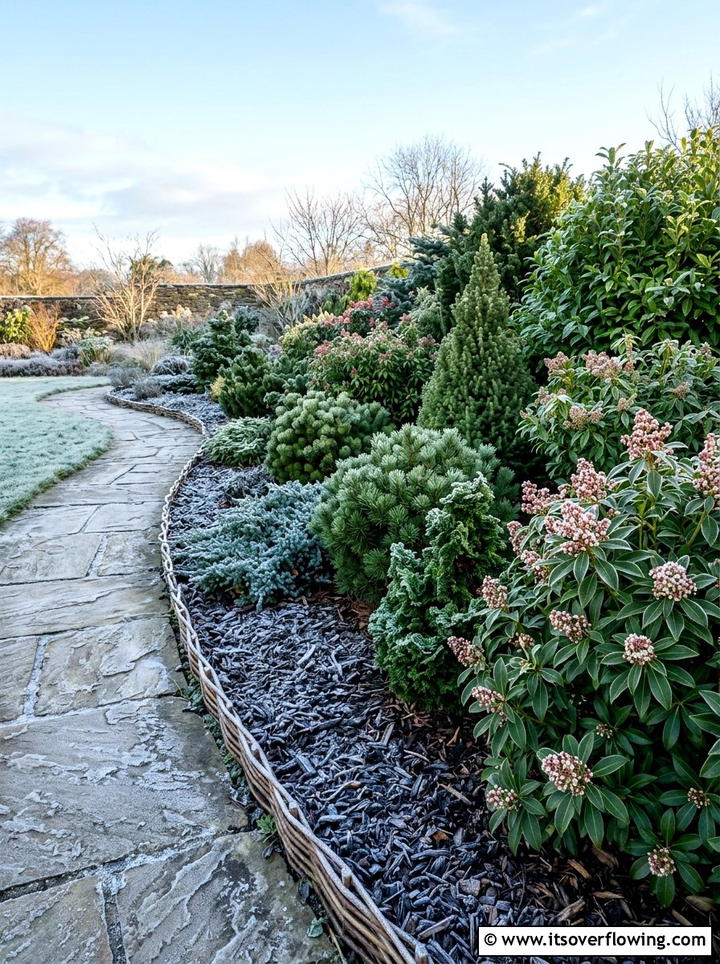 Evergreen Shrub Border - 25 garden ideas with border plants