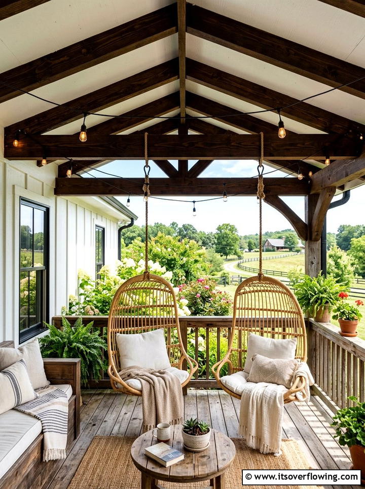 Exposed Wood Beams - 25 front porch ideas with wood accents