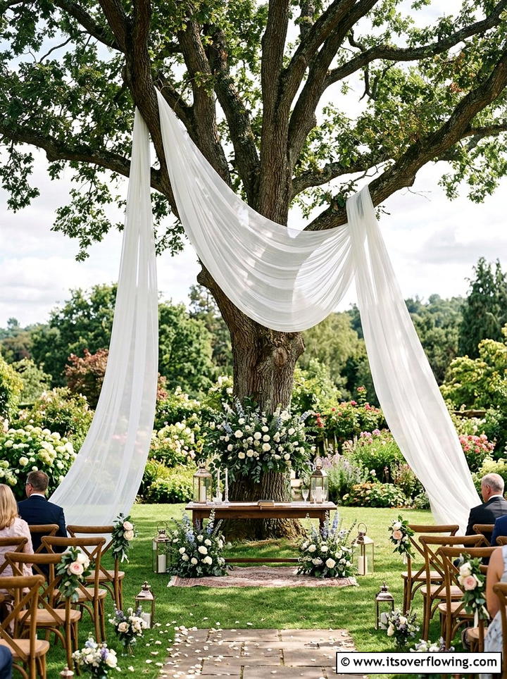 Fabric Draping - 25 garden decor ideas for weddings