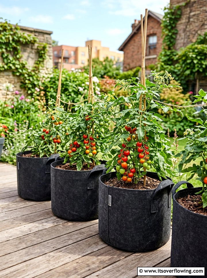 Fabric Grow Bag - 25 small garden ideas for renters