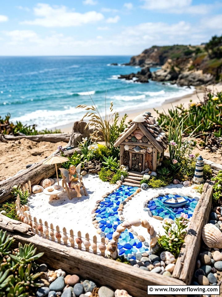 Fairy Garden Beach Theme - 25 garden ideas with fairy gardens