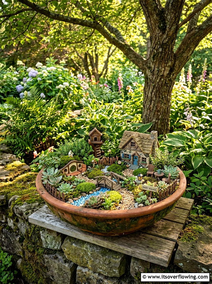 Fairy Garden Container - 25 cheap garden ideas with dollar store decor