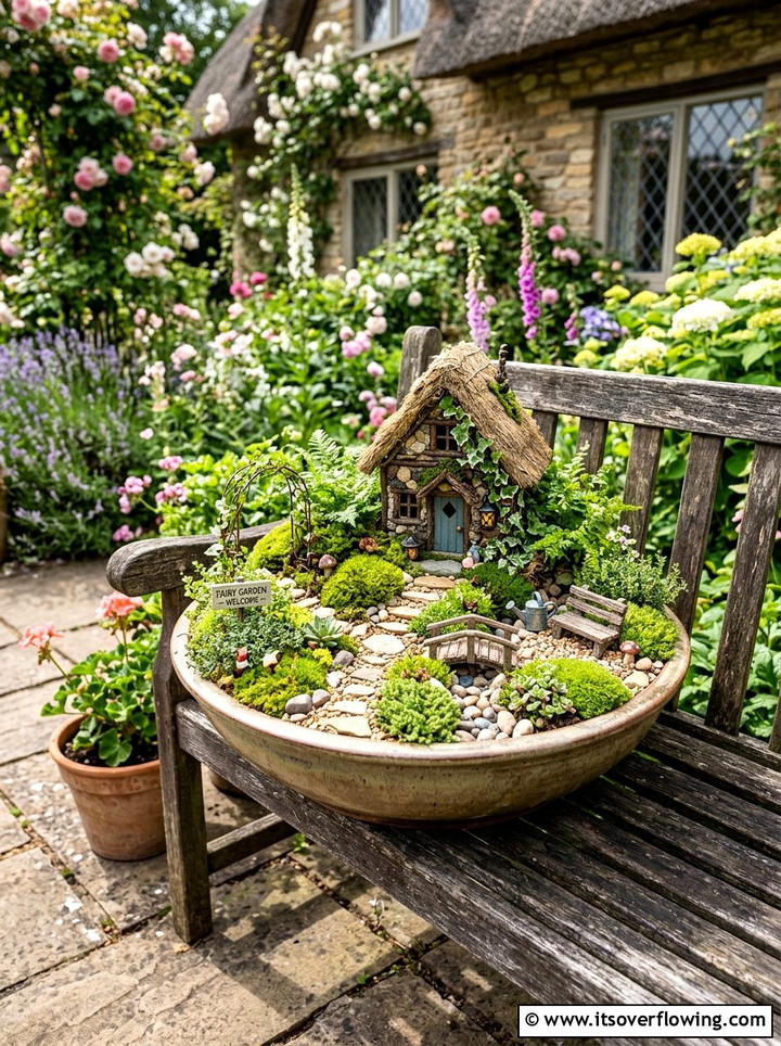 Fairy Garden Container - 25 creative garden ideas for patios
