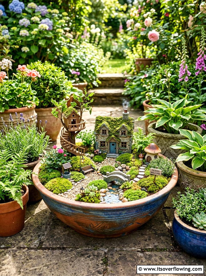 Fairy Garden Container - 25 small garden ideas for balcony