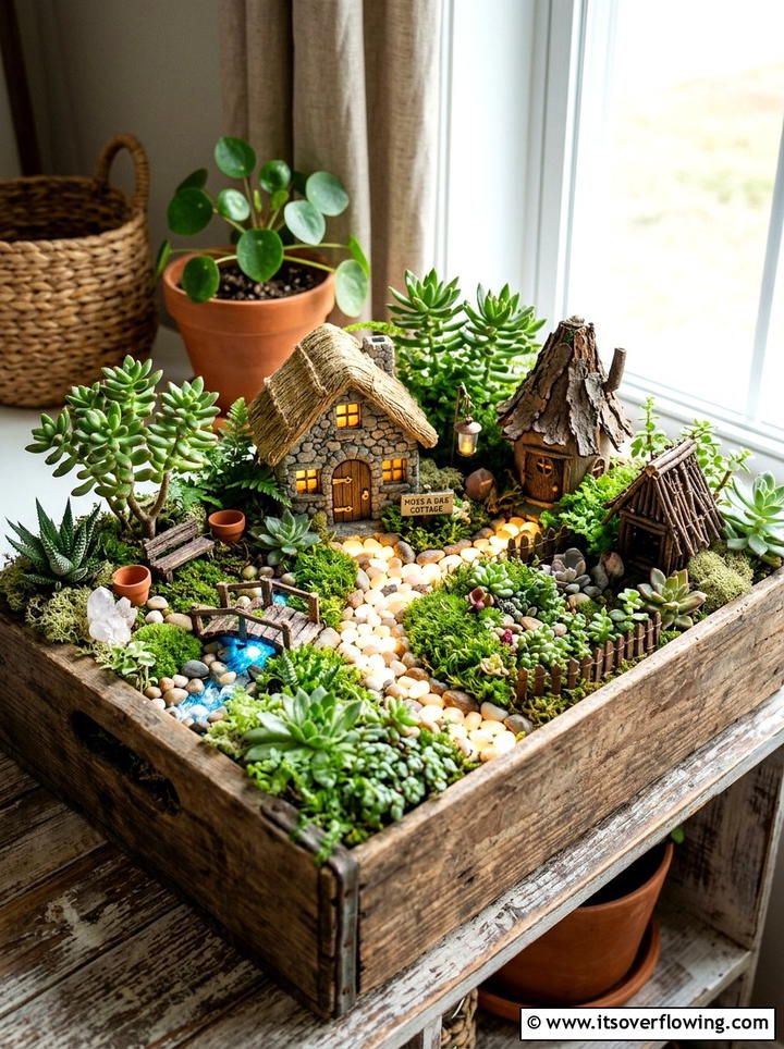 Fairy Garden Glowing Rocks - 25 creative garden ideas with glow in the dark stones