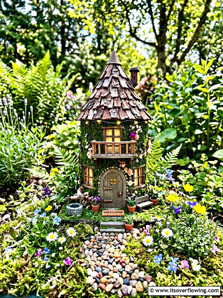 Fairy Garden House - 25 upcycled garden ideas with plastic bottles
