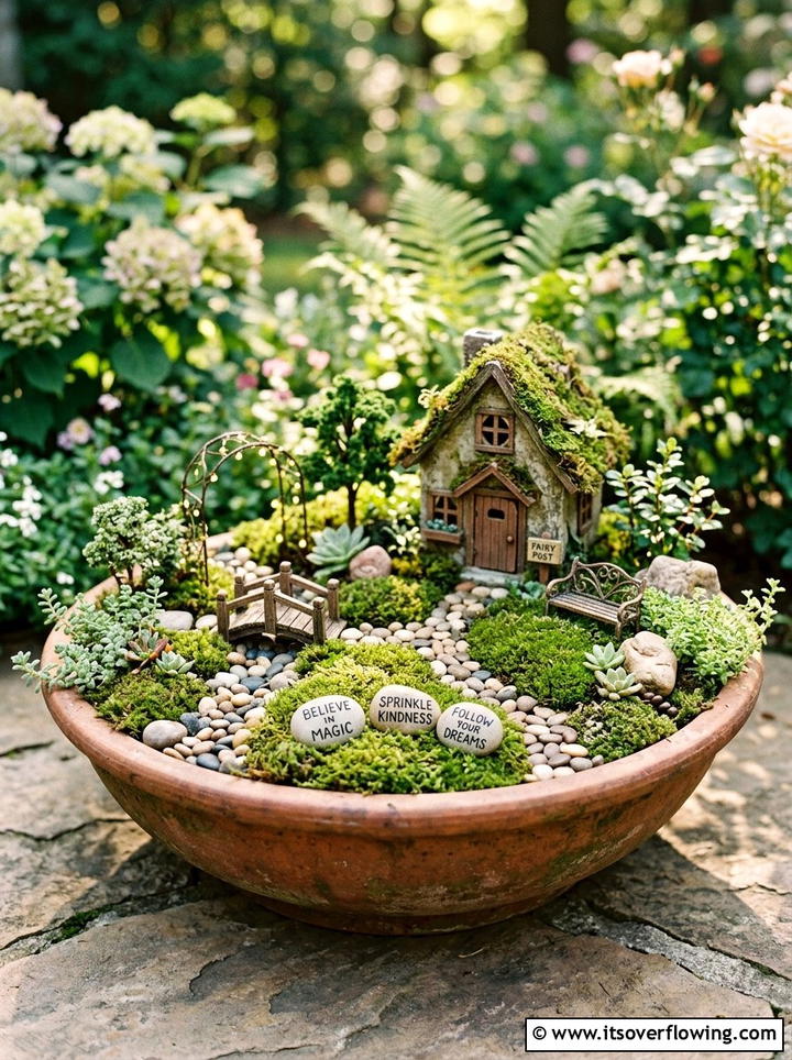 Fairy Garden Miniature Quotes - 25 creative garden ideas with quote stones