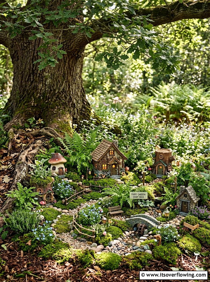 Fairy Garden Under Tree - 25 small garden ideas for low sunlight