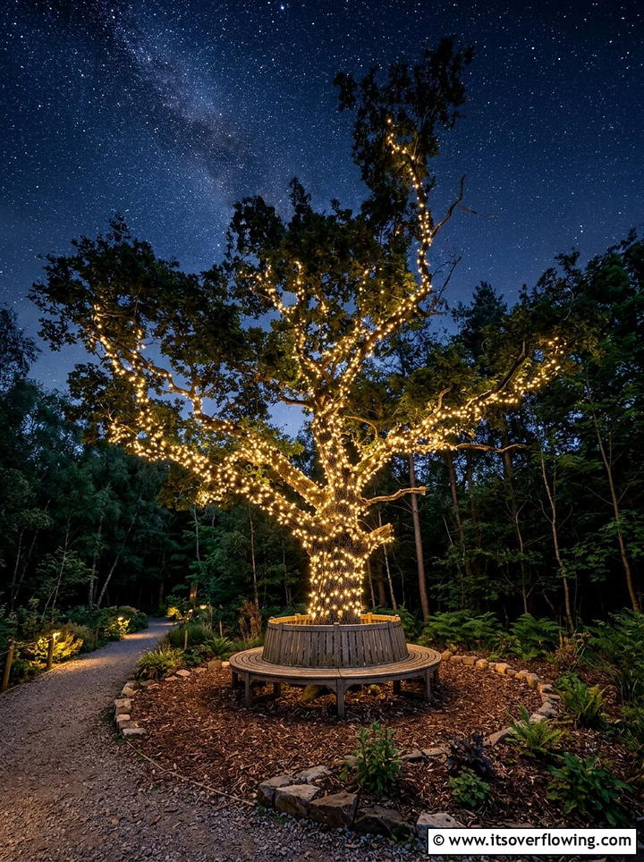 Fairy Lights In Tree - 25 cheap garden ideas with solar lights