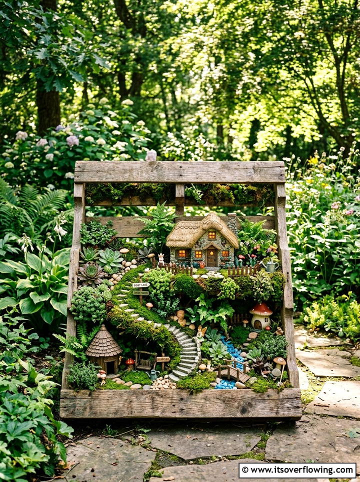 Fairy garden - 25 creative garden ideas with pallet planters