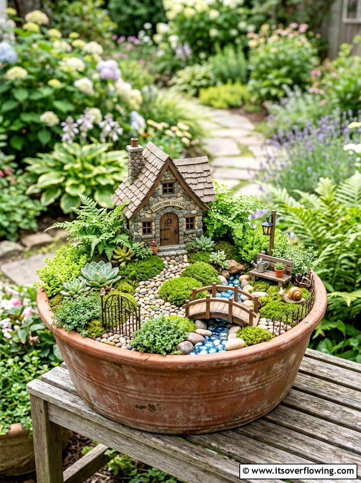Fairy garden container - 25 small garden ideas for patio