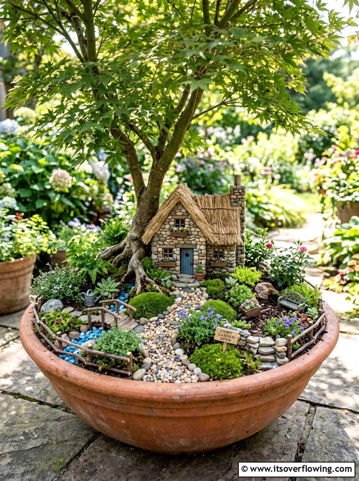 Fairy garden house - 25 garden decor ideas for small gardens