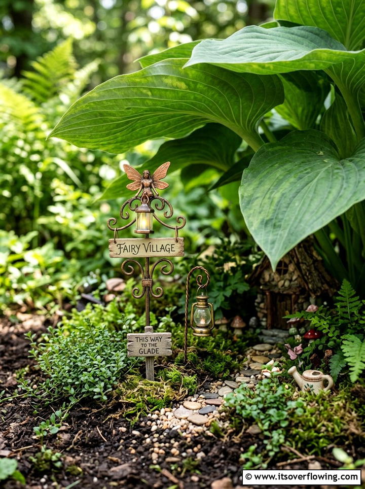 Fairy garden stake - 25 garden ideas with decorative stakes