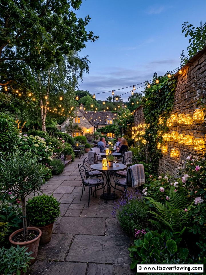 Fairy light jar - 25 garden decor ideas for outdoor parties
