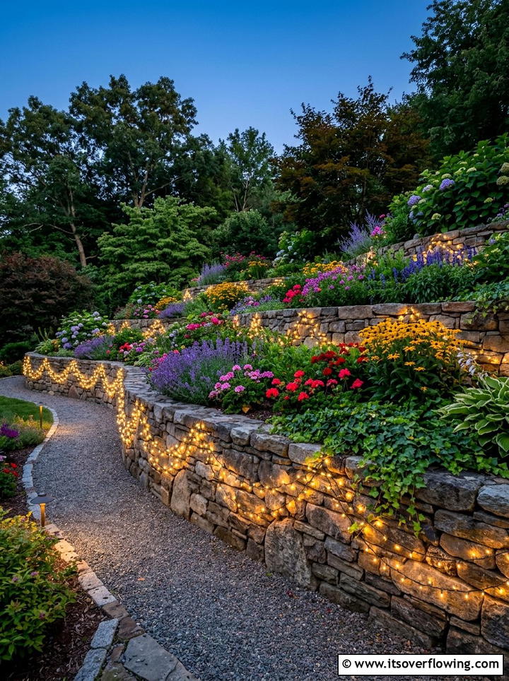 Fairy lights for garden walls - 25 garden decor ideas with fairy lights