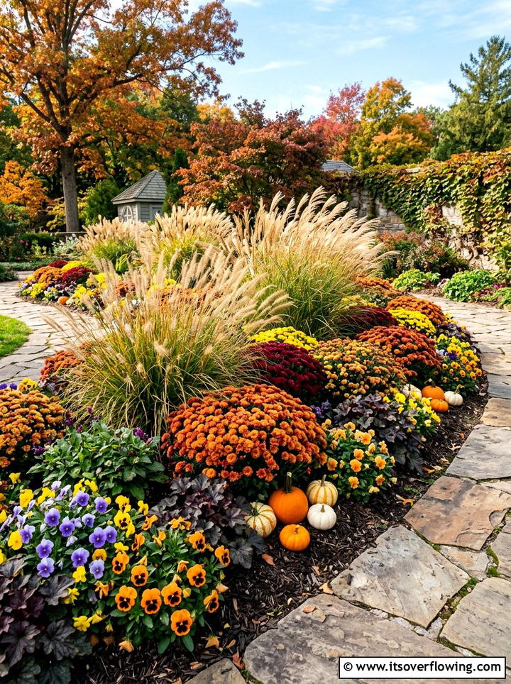 Fall Flower Bed Layout - 25 garden decor ideas with fall decor