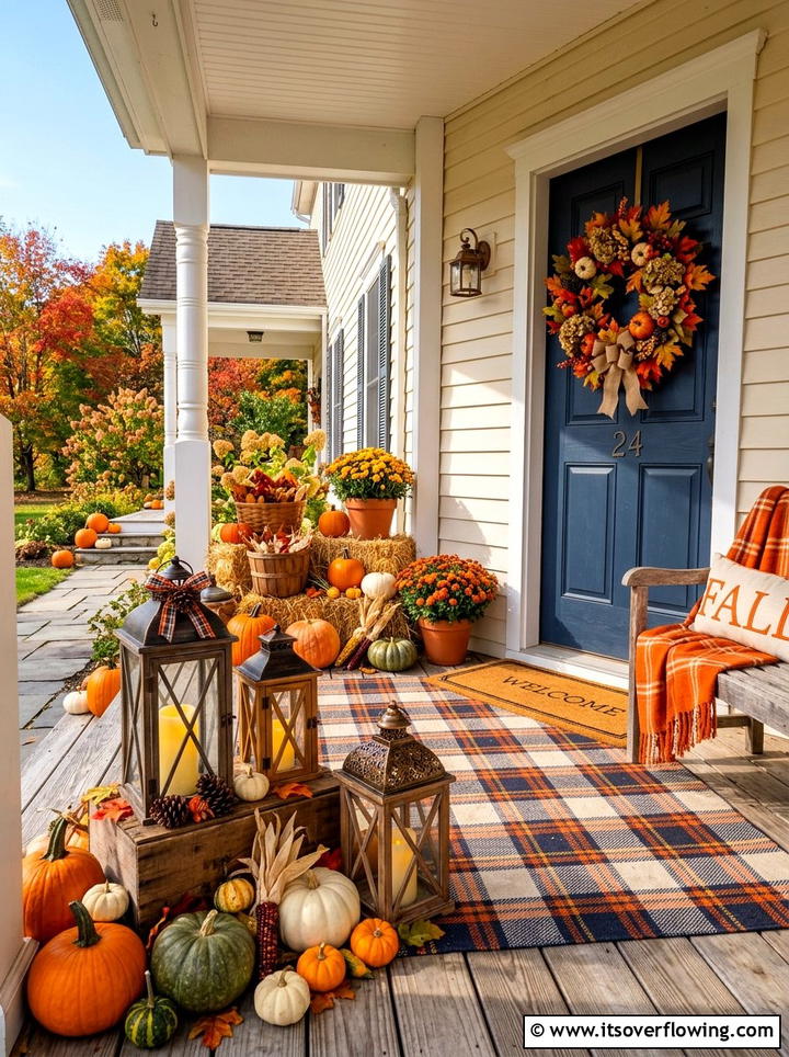 Fall Front Porch Lanterns - 25 front porch decor ideas with lantern clusters
