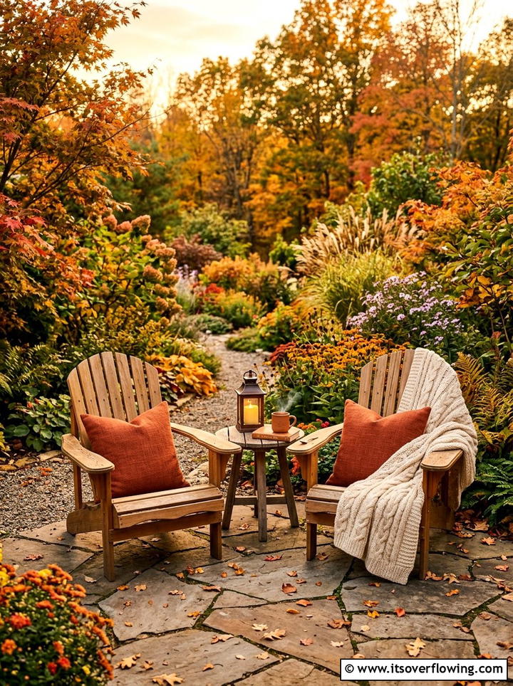 Fall Garden Seating Area - 25 garden decor ideas with fall decor