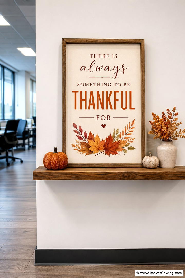Fall Office Inspirational Quote Display - 50 Fall Office Decor Ideas for A Sleek, Calm Workspace