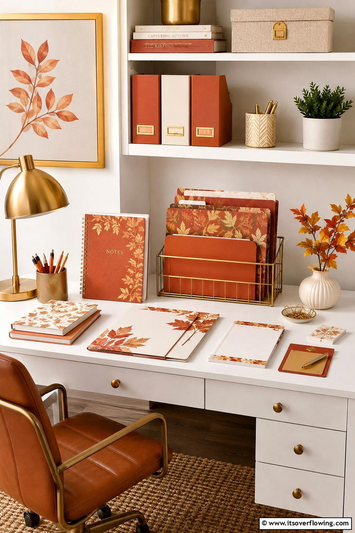 Fall Office Paper Goods Collection - 50 Fall Office Decor Ideas for A Sleek, Calm Workspace
