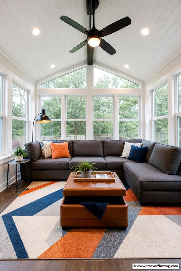 Family Lounge Sunroom - 30 Small Sunroom Ideas for Bright, Multi-Functional Spaces