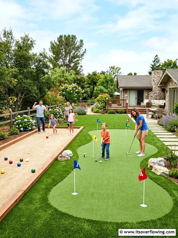 Family friendly putting green - 25 backyard ideas with putting green