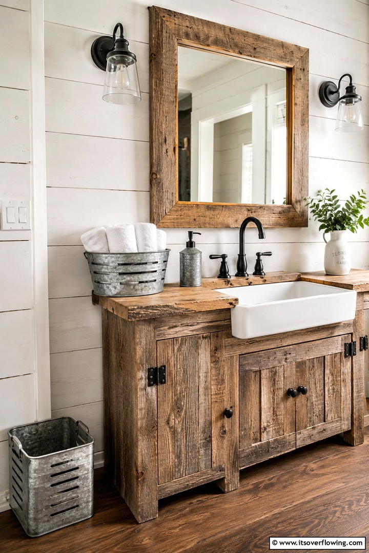 Farmhouse Galvanized Metal - 50 Fall Bathroom Decor Ideas Roundup- Timeless Tips