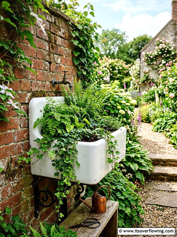 Farmhouse Kitchen Sink - 25 reusing old things ideas for garden planters