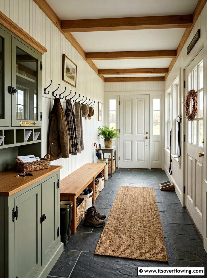 Farmhouse Mudroom Porch - 25 front porch ideas with package drop zone