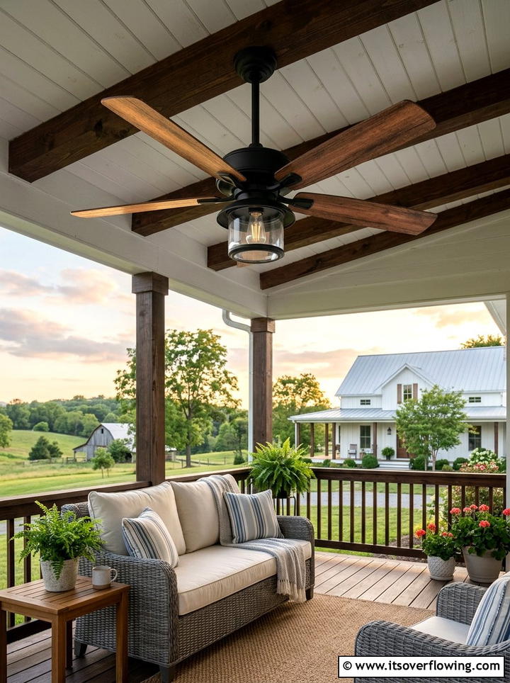 Farmhouse Porch Ceiling Fan - 25 front porch ideas with farmhouse style