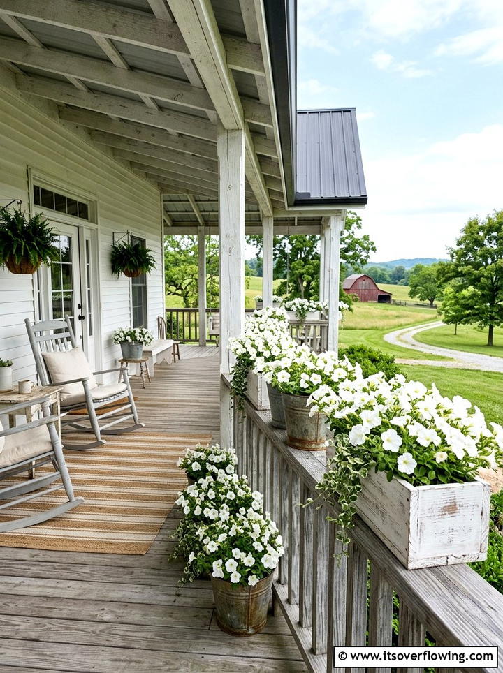 Farmhouse Porch Flowers - 25 front porch decor ideas with florals