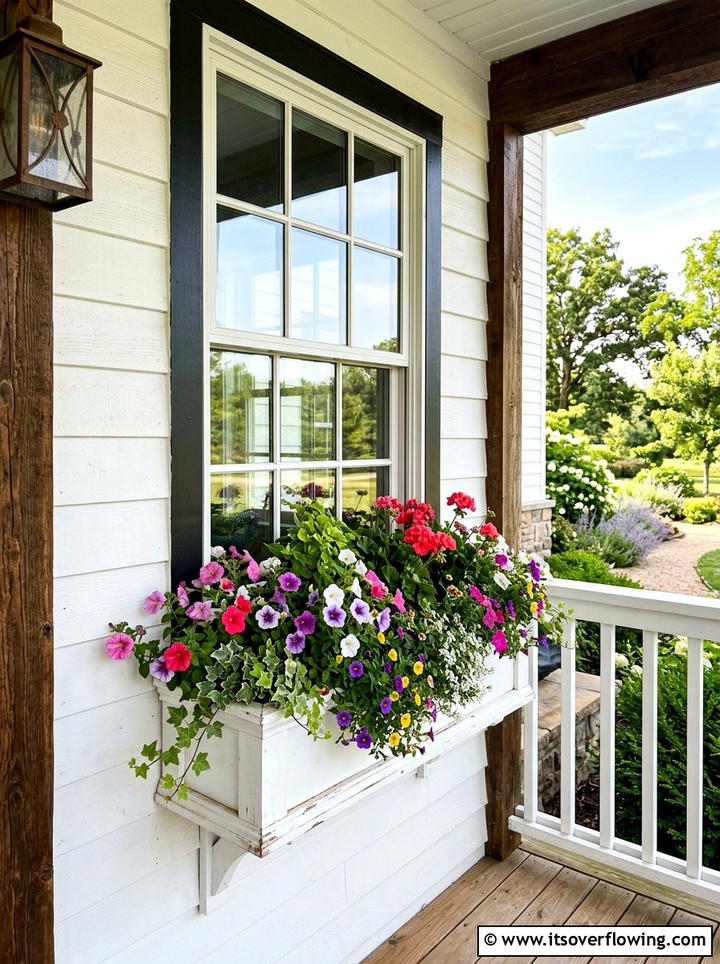 Farmhouse Porch Window Box - 25 front porch ideas with farmhouse style